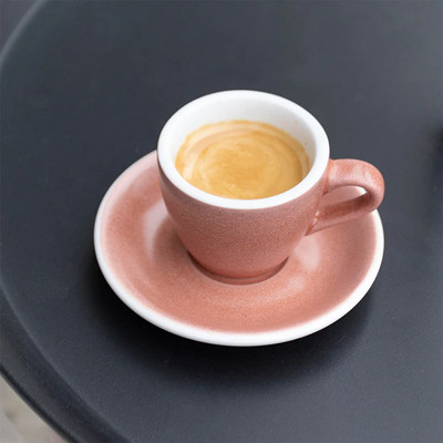 Tasse à espresso avec soucoupe Loveramics Egg Cinnabar, 80 ml