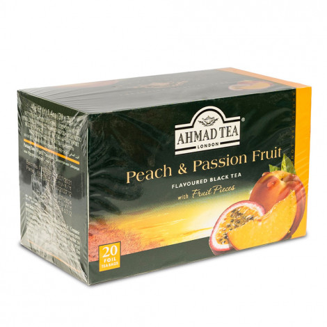 Juodoji arbata Ahmad Tea Peach & Passion Fruit, 20 vnt.