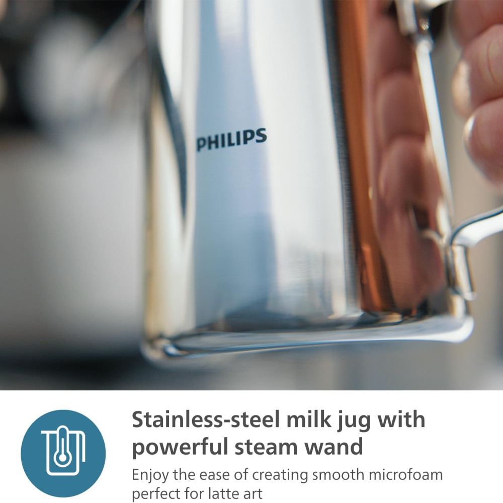 Ekspres kolbowy Philips Barista Brew PSA3218/10 z młynkiem – czarny