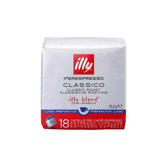 Illy Classico Lungo kaffekapslar för iperEspresso-maskiner, 18 st.