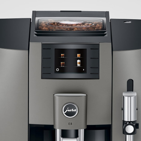 JURA E8 Dark Inox automatinis kavos aparatas – pilkas