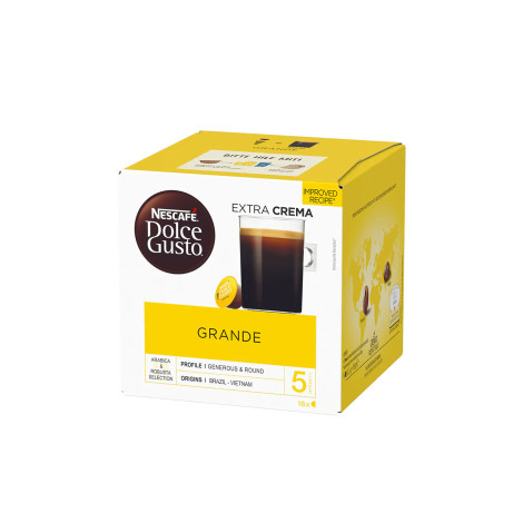 Coffee capsules compatible with Dolce Gusto® NESCAFÉ Dolce Gusto Grande  Extra Crema, 16 pcs. - Coffee Friend