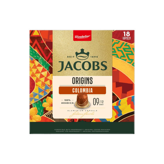 Jacobs Origins Colombia kawa w kapsułkach do ekspresów Nespresso®, 18 szt.