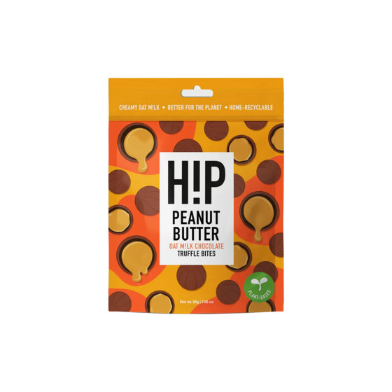 Erdnussbutter-Hafermilch-Schokoladen-Trüffel-Bites H!P, 80 g