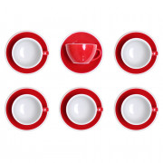 Cappuccino cup with a saucer Loveramics Egg Red, 200 ml, 6 pcs.