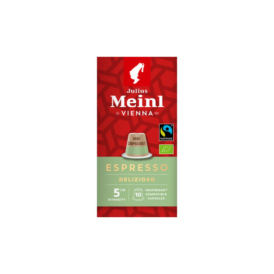 Julius Meinl Espresso Delizioso koffiecups voor Nespresso®-machines, 10 stuks.
