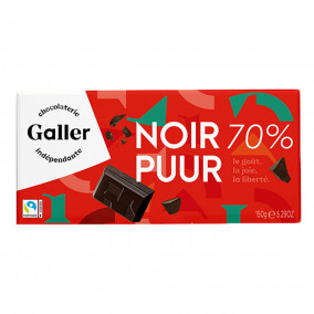 Schokoladentafel Galler „Noir 70% Intense“, 150 g