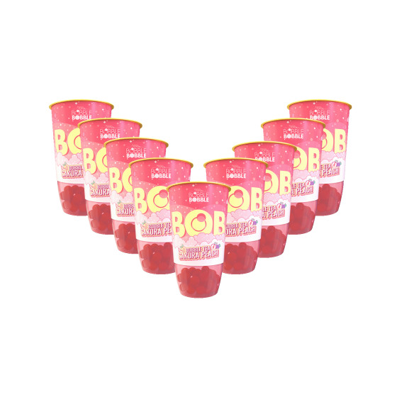 Bubble tea BOB Sakura Peach, 9 x 360 ml