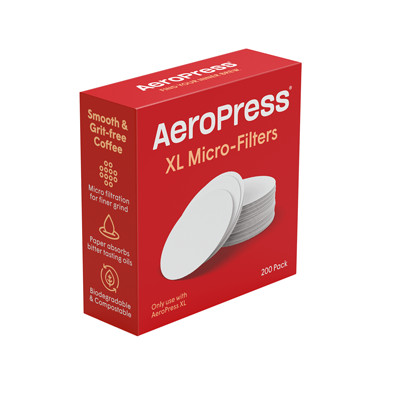 Pappersmikrofilter för kaffebryggare AeroPress XL, 200 st.