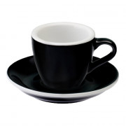Espresso cup with a saucer Loveramics Egg Black, 80 ml