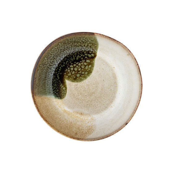 Bloomingville Green Stoneware Jules djup tallrik, 22 cm