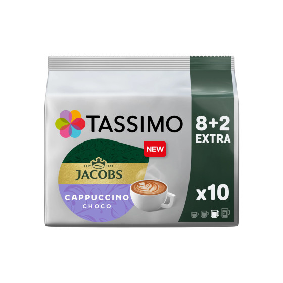 Kawa w kapsułkach Tassimo Cappuccino Choco (kompatybilna z ekspresami kapsułkowymi Bosch Tassimo), 10 szt.