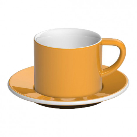 Cappuccino-kopp med ett underlägg Loveramics ”Bond Yell”