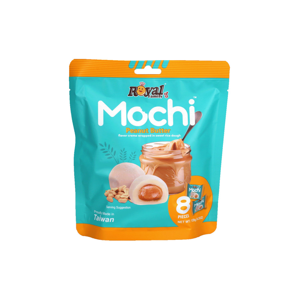 mochita(=^x^=)♪♪♪♪ Japoniškas desertas mochi Royal Family Peanut Butter, 8 vnt. (120 g)
