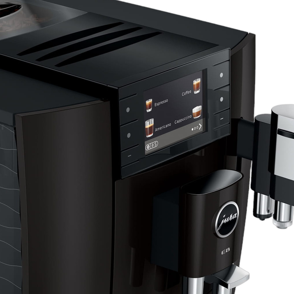 ジャパメタ JURA E8 Piano Black (ED) automatinis kavos aparatas - juodas