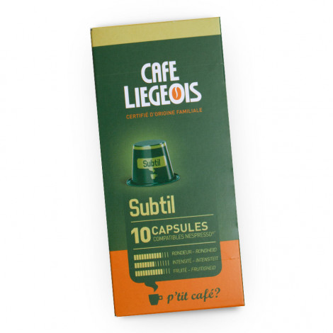 Coffee capsules compatible with Nespresso® Café Liégeois Subtil, 10 pcs.