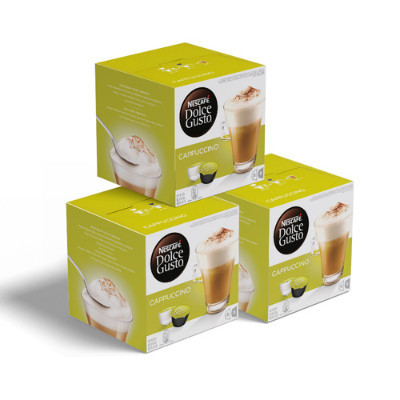 Kawa w kapsułkach do Dolce Gusto® NESCAFÉ Dolce Gusto „Cappuccino“, 3 x 8+8 szt.