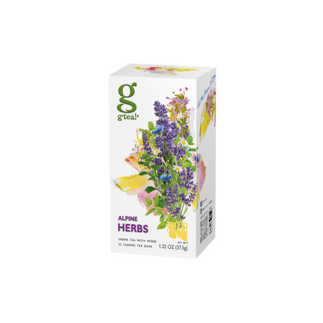 Green tea with herbs g’tea! Alpine Herbs, 25 pcs.