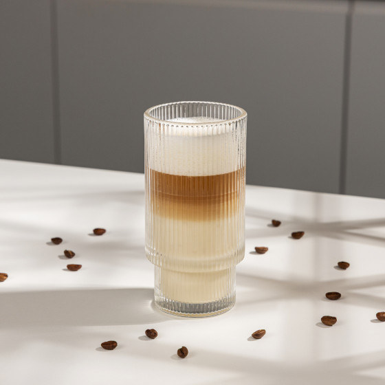 Żebrowana szklanka do latte macchiato CHiATO, 480 ml
