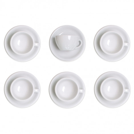 Cappuccino cup with a saucer Loveramics Egg White, 200 ml, 6 pcs.
