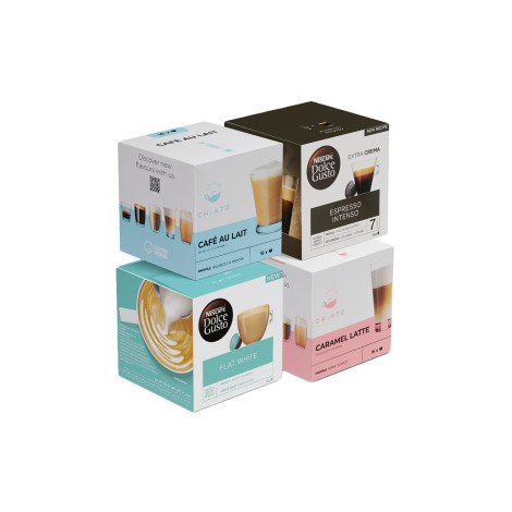 Set van koffiecapsules die geschikt zijn voor NESCAFÉ® Dolce Gusto® Black & White & Flavoured (64 porties)