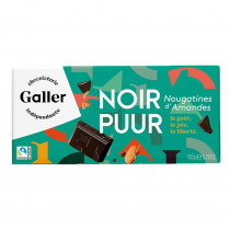 Šokolādes tāfelīte Galler Noir 70% Nougatine, 150 g