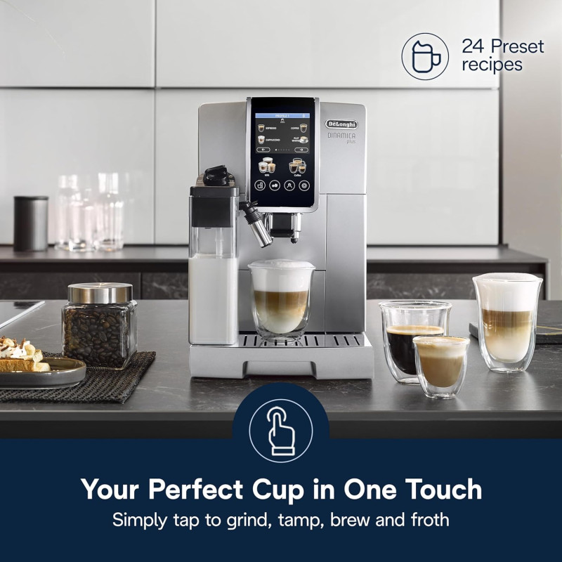 DeLonghi Dinamica Plus ECAM 380.85.SB Bean to Cup Coffee Machine