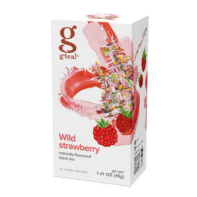 Thé noir g’tea! Wild Strawberry, 20 pcs.