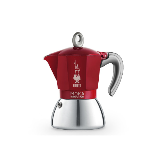 Silver Glass Love & Latte Moka Pot Induction Based, For Home