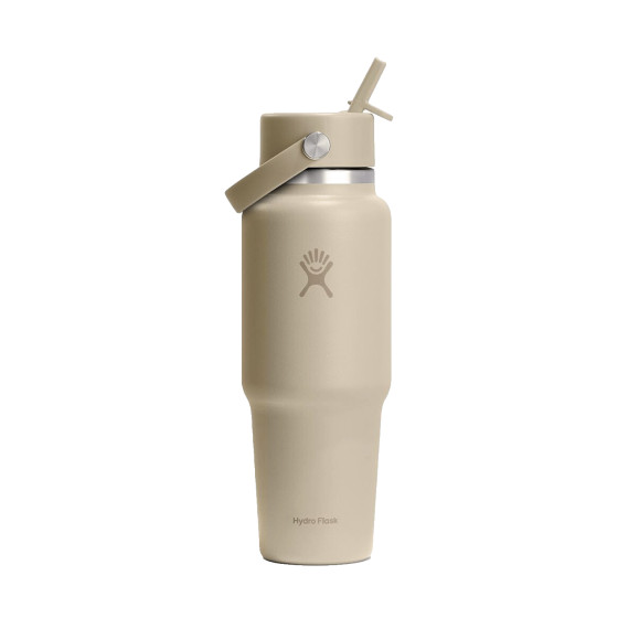 Hydro Flask Wide Mouth Flex Straw Cap Oat reseflaska, 946 ml | Hydro Flask - mattermosar och vattenflaskor | Kontorsexperten