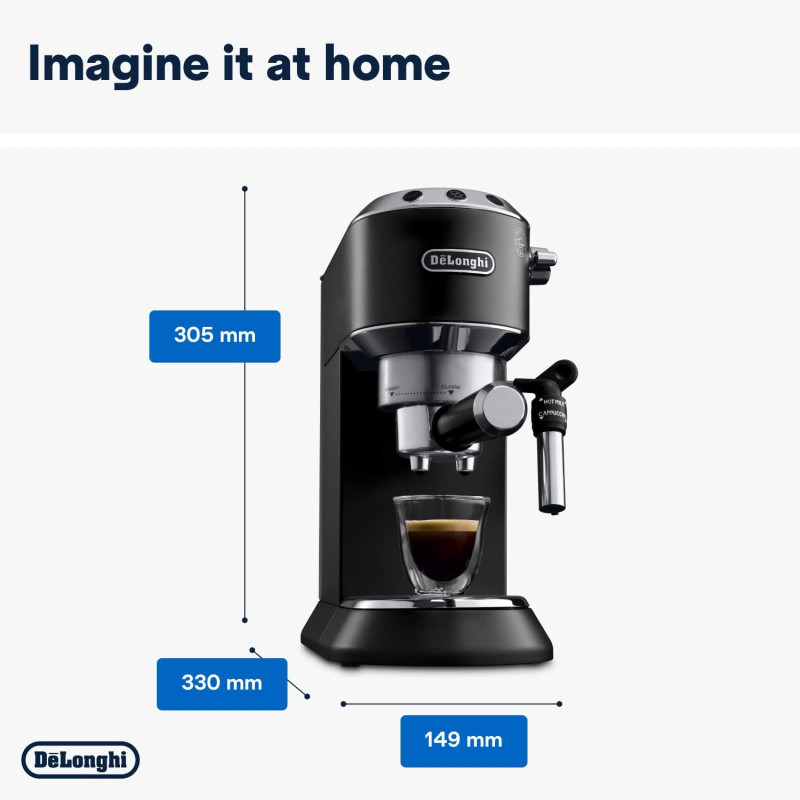 DeLonghi Dedica Style EC 685.BK Espresso Coffee Machine - Black