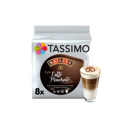 Kaffekapslar Tassimo Latte Macchiato Baileys (kompatibelt med Bosch Tassimo kapselmaskiner), 8+8 st.