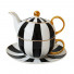 Tējas vienam komplekts Bombay Duck “Monte Carlo Stripy Black/White”