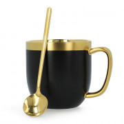 Cup with a spoon Homla SINNES Matt Black, 280 ml