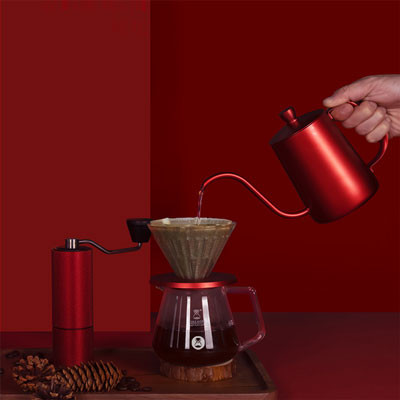 Kahvin valmistuspakkaus TIMEMORE ”Limited Edition Festival Red Pour Over”