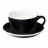 Café Latte-kopp med ett underlägg Loveramics ”Egg Black”