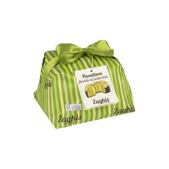 Panettone With A Pistachio Cream Filling Zaghis Farcito Al Pistacchio, 800 G