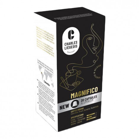 Koffiecapsules compatibel met Nespresso® Charles Liégeois “Magnifico”, 20 st.