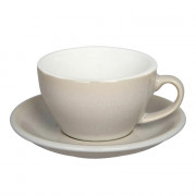 Cappuccino-kopp med ett underlägg Loveramics ”Egg Ivory”, 200 ml