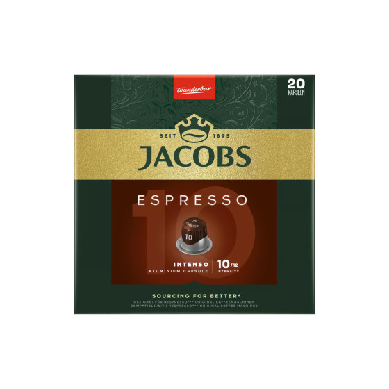 Jacobs Espresso Intenso kaffekapslar till Nespresso®-maskiner, 20 st.
