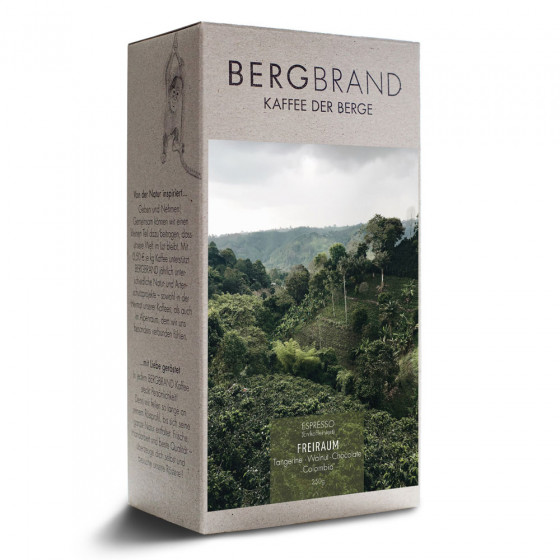 Kaffeebohnen Bergbrand Kaffeerösterei „Freiraum Entkofeiniert Espresso“, 250 g