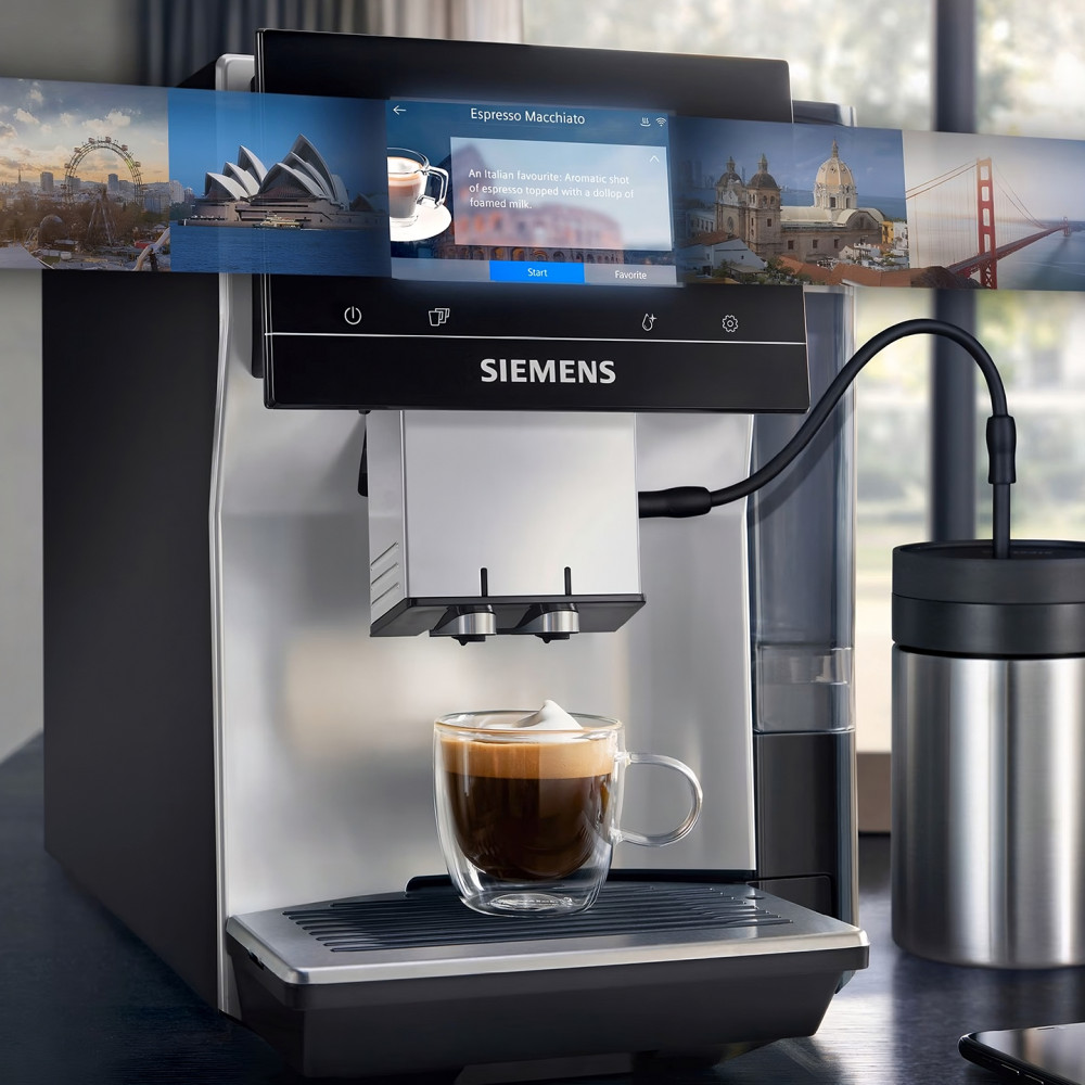 Siemens EQ700 TP715R07 Bean To Cup Coffee Machine Silver Metallic