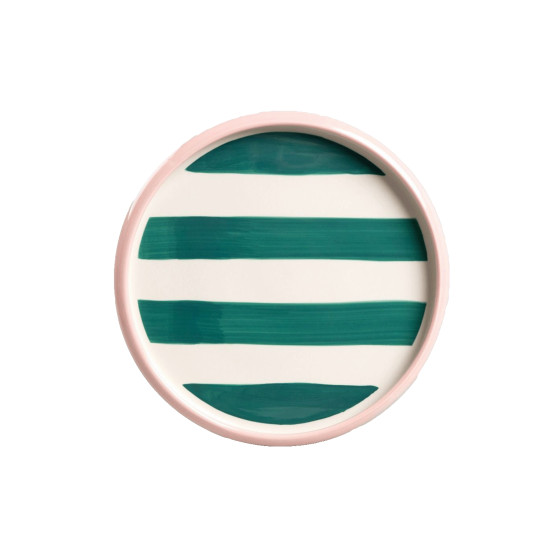 Talerz Homla BITTI Turquoise Stripes, 27 cm