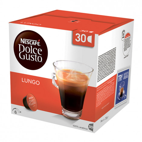 Dolce Gusto® -koneille sopiva kahvikapselisarja NESCAFÉ Dolce Gusto ”Lungo”, 3 x 30 kpl.