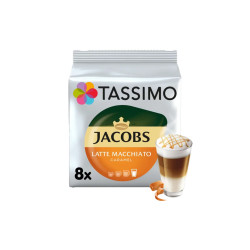 Kaffekapslar Tassimo Latte Macchiato Caramel (kompatibla med Bosch Tassimo kapselmaskiner), 8+8 st.