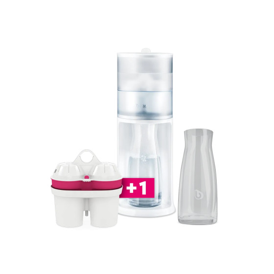 BWT AQUAlizer-station inkl. 1 magnesium-mineraliserad patron & 1 glaskaraff