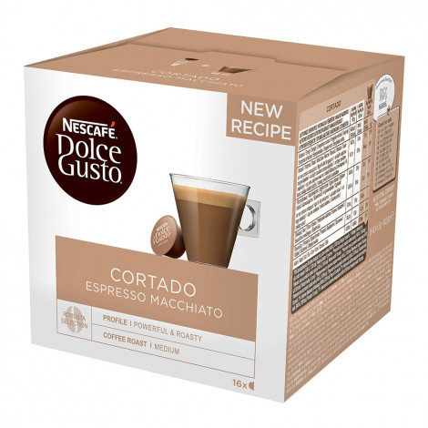 Kohvikapslid sobivad Dolce Gusto® masinatele NESCAFÉ Dolce Gusto “Cortado”, 16 tk.