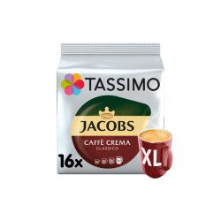 Kahvikapselit Tassimo Caffè Crema Classico XL (yhteensopiva Bosch Tassimo -kapselikeitinten kanssa), 16 kpl.