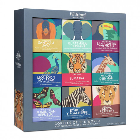 Coffret cadeau de café moulu Whittard of Chelsea Coffees of the World, 9 x  66 g - Coffee Friend