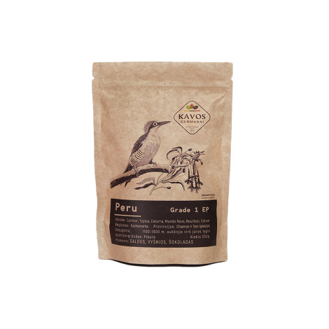 Spezialität gemahlener Kaffee Kavos Gurmanai „Peru EP1“, 250 g